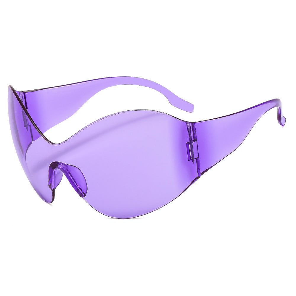 Wholesale Y2K Future Technology Sense Frame Siamese PC Sunglasses